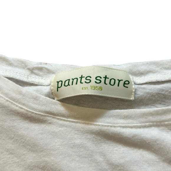 The Pants Store White Short Sleeve Drawstring Crop Top with Bows - Picture 2 of 5